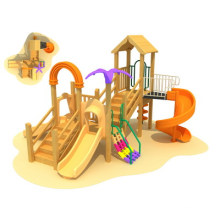 Wooden Plastic Playground Apply for Nursery Outdoor Park Kids Outdoor